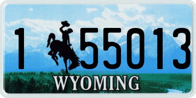 WY license plate 155013