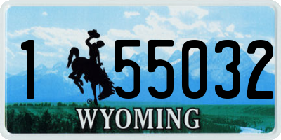 WY license plate 155032