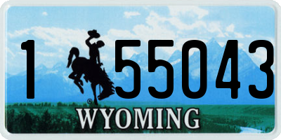 WY license plate 155043