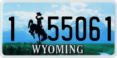 WY license plate 155061
