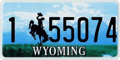 WY license plate 155074
