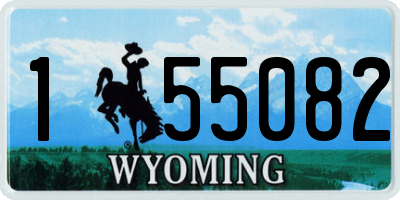 WY license plate 155082