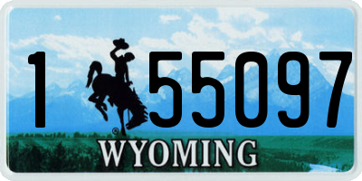 WY license plate 155097