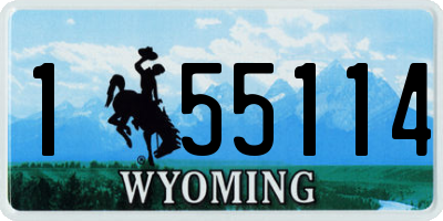 WY license plate 155114