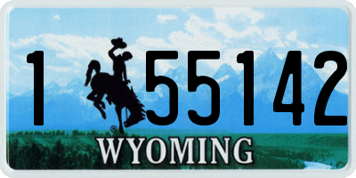 WY license plate 155142