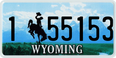 WY license plate 155153