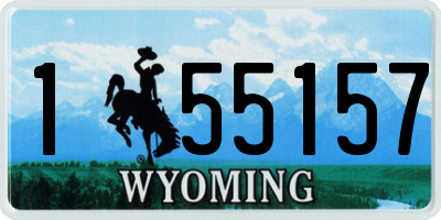 WY license plate 155157