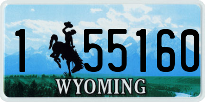 WY license plate 155160