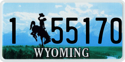 WY license plate 155170