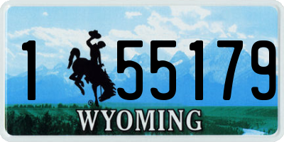 WY license plate 155179