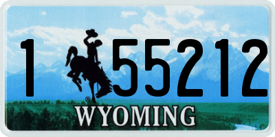 WY license plate 155212