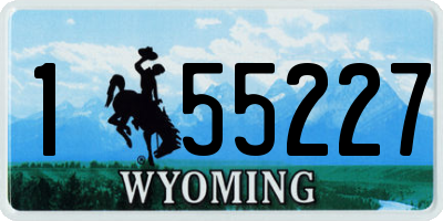 WY license plate 155227