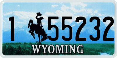 WY license plate 155232
