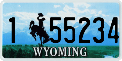 WY license plate 155234