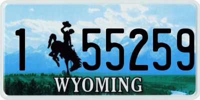 WY license plate 155259