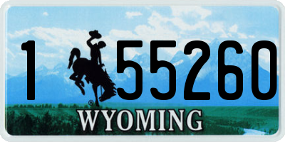 WY license plate 155260