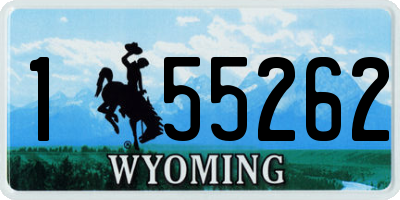WY license plate 155262