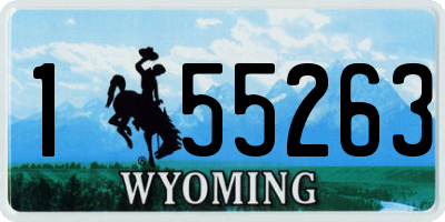 WY license plate 155263