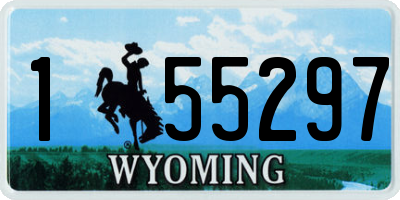 WY license plate 155297