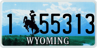 WY license plate 155313