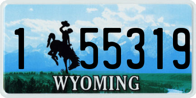 WY license plate 155319