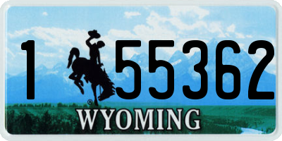 WY license plate 155362