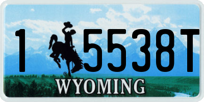 WY license plate 15538T