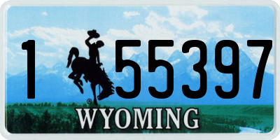 WY license plate 155397