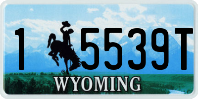 WY license plate 15539T