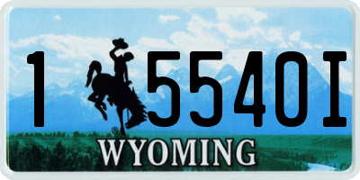 WY license plate 15540I