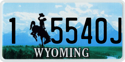 WY license plate 15540J