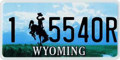 WY license plate 15540R