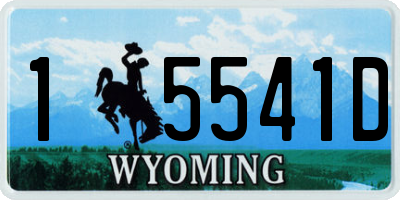 WY license plate 15541D