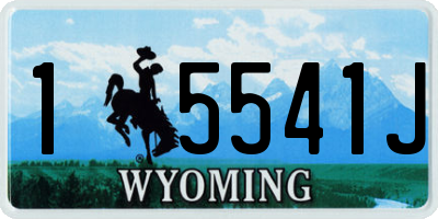 WY license plate 15541J