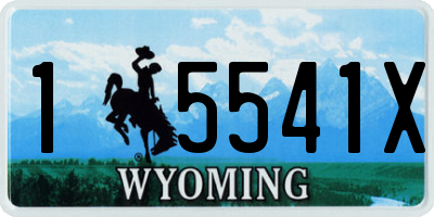 WY license plate 15541X
