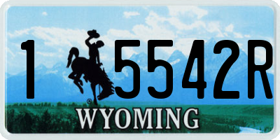 WY license plate 15542R