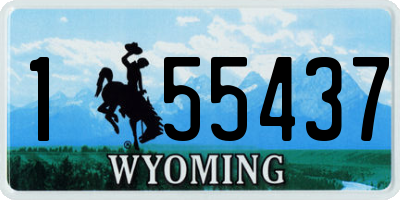 WY license plate 155437