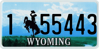 WY license plate 155443