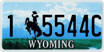 WY license plate 15544C