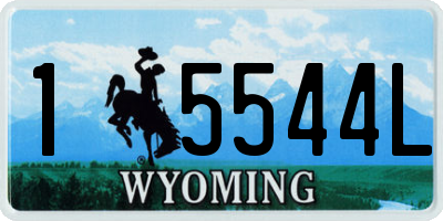 WY license plate 15544L