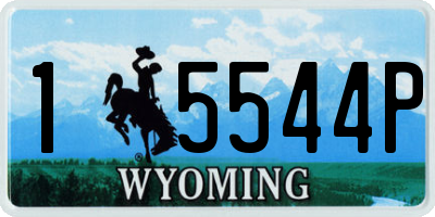 WY license plate 15544P