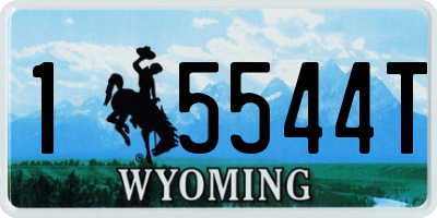 WY license plate 15544T