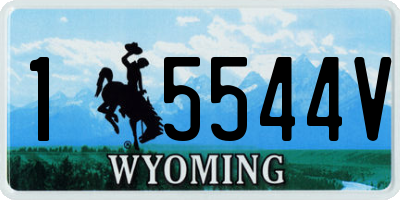 WY license plate 15544V