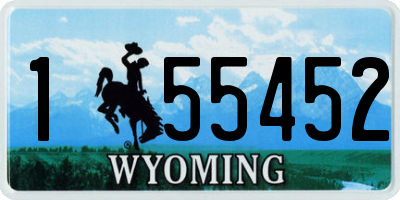 WY license plate 155452