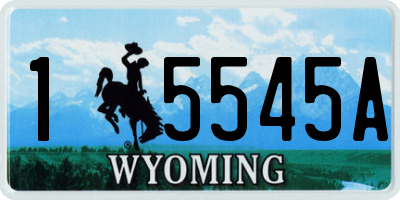 WY license plate 15545A