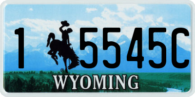 WY license plate 15545C