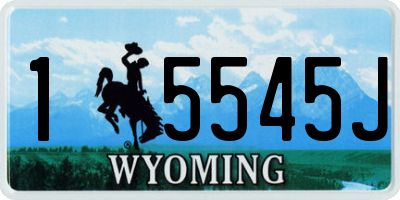 WY license plate 15545J