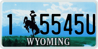 WY license plate 15545U