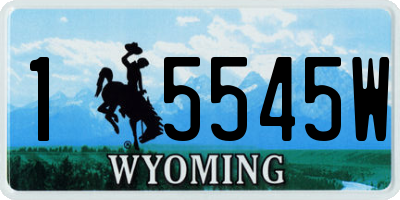 WY license plate 15545W