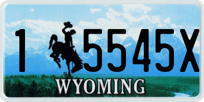 WY license plate 15545X